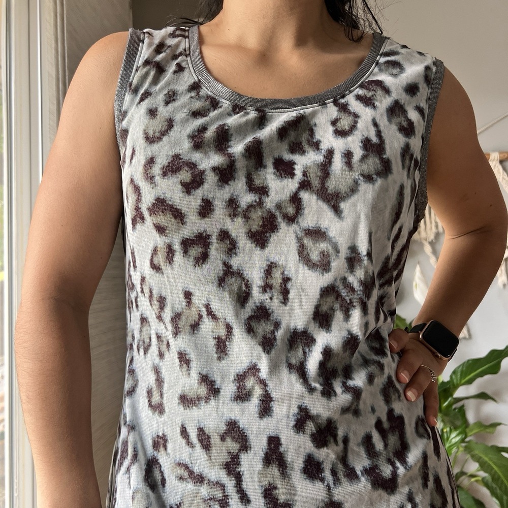 Vintage 90s Y2K Tribal Animal Print Mesh Maxi Dress L Grunge Column Stylen retro - Picture 8 of 10